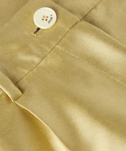 PAIGE high waisted shorts - dull gold