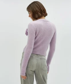 PATTY slim fit cropped vest - lilac melange
