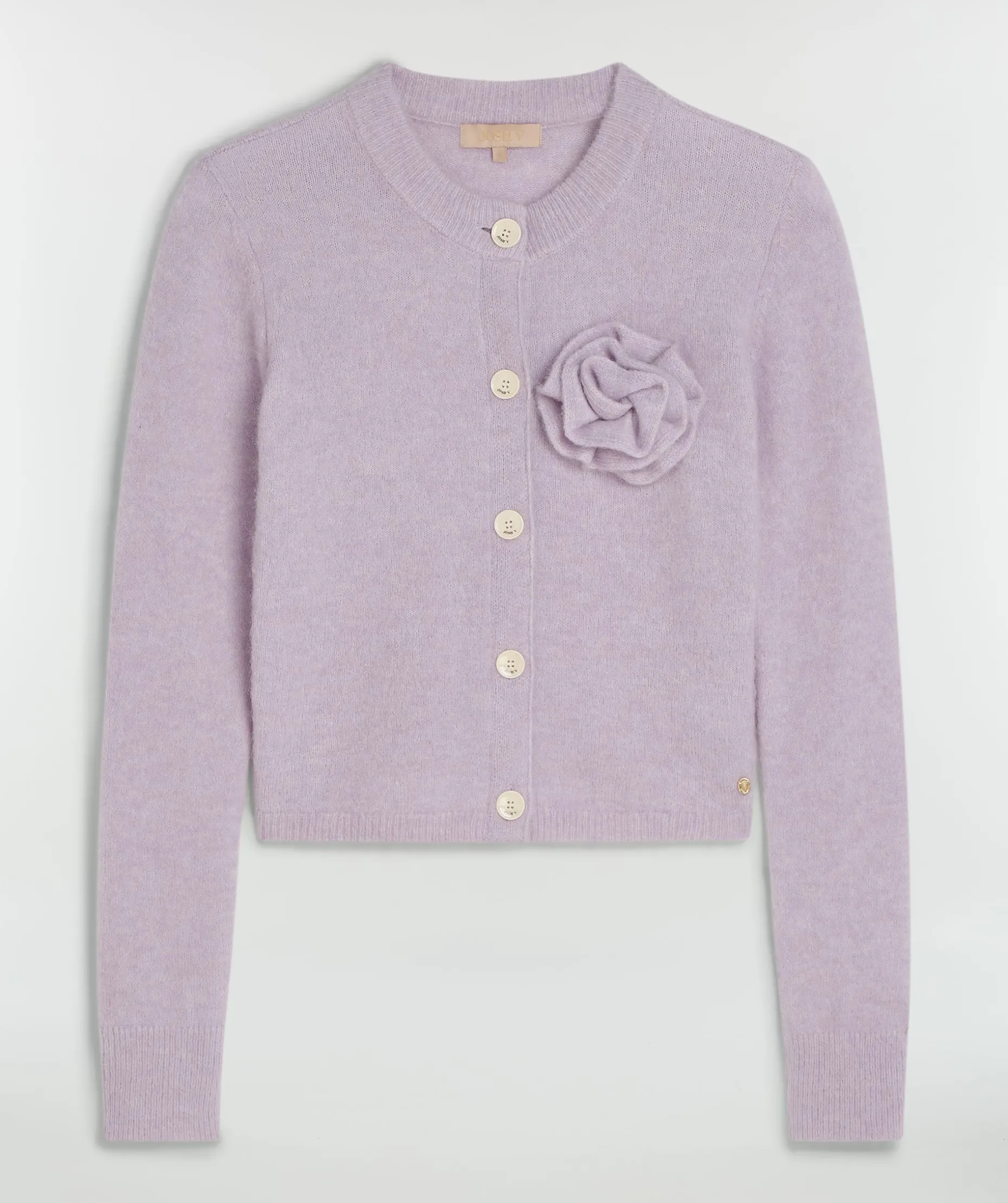 PATTY slim fit cropped vest - lilac melange