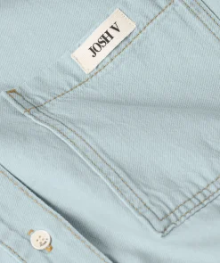 PIEN oversized playsuit in denim look - blue denim