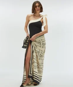 POPINA pareo met logo - cream