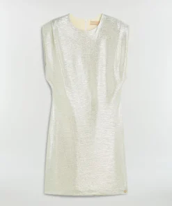 PORTIA slim fit jurk in metallic - silver glitter
