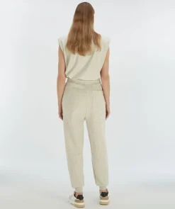 PRESTON straight fit joggingbroek - salt melange
