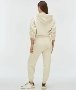PRESTON straight fit joggingbroek - light ecru melange