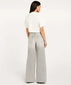 QUINN oversized T-shirt met sierstenen - off white