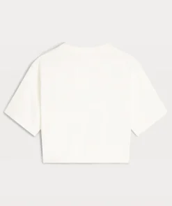 QUINN oversized T-shirt met sierstenen - off white