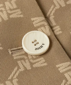 REMI cropped blazer met logoprint - mink