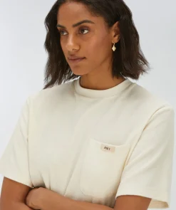 RIVA T-shirt van badstof - creme white