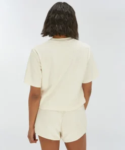 RIVA T-shirt van badstof - creme white