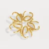 ROSEMARIJN broche - antique gold