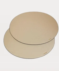 ROWENA placemats set - silver gold