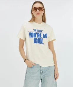 ROXY ICONIC oversized T-shirt met opdruk - light ecru