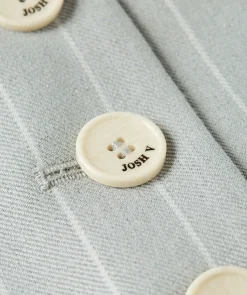 RUDY fitted gilet met krijtstreep - sky blue