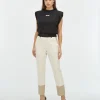 RYKER pantalon met contrast effect - ecru