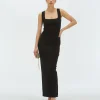 SHELLY fitted maxi jurk - black