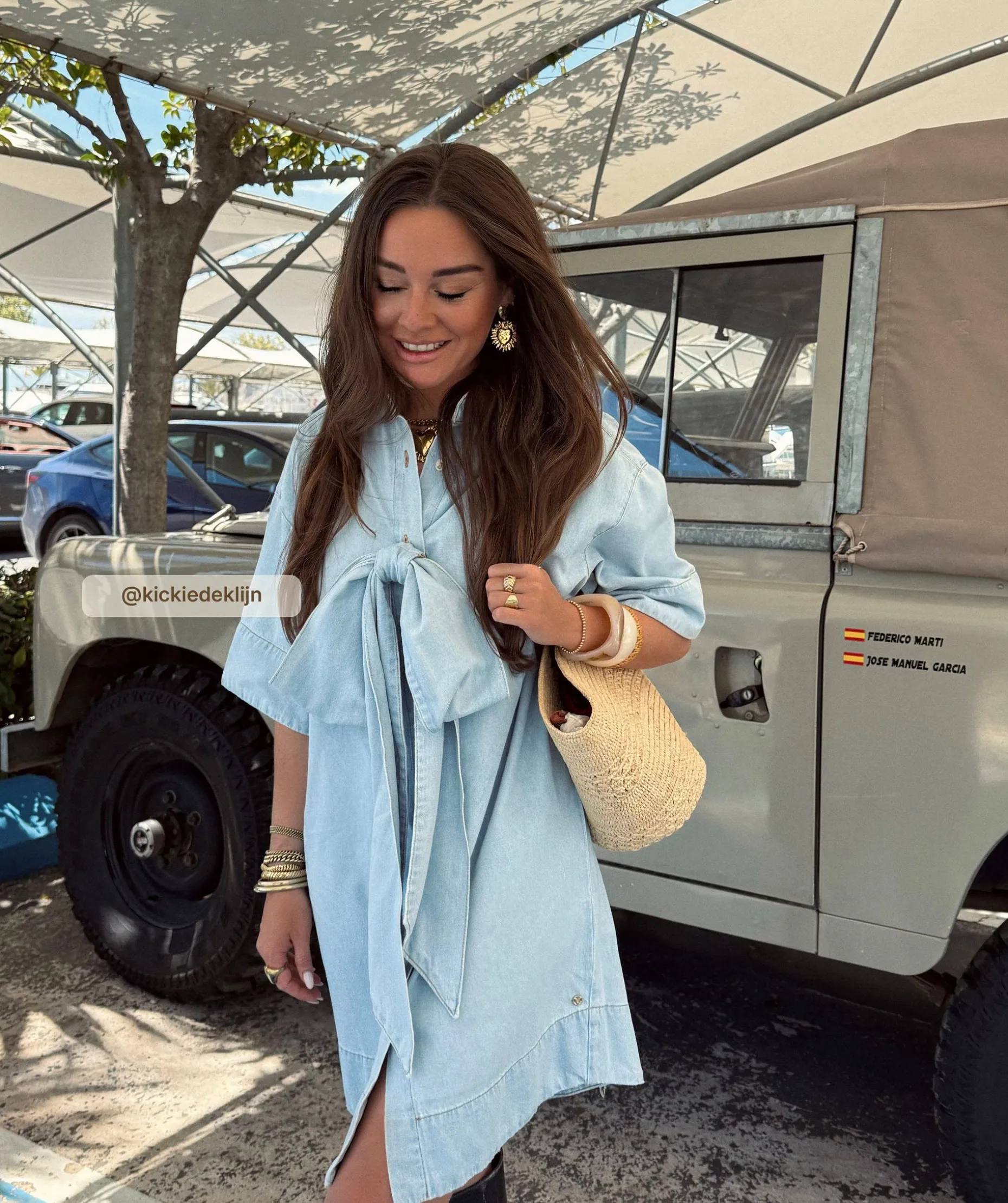 SIMI oversized blousejurk - blue denim