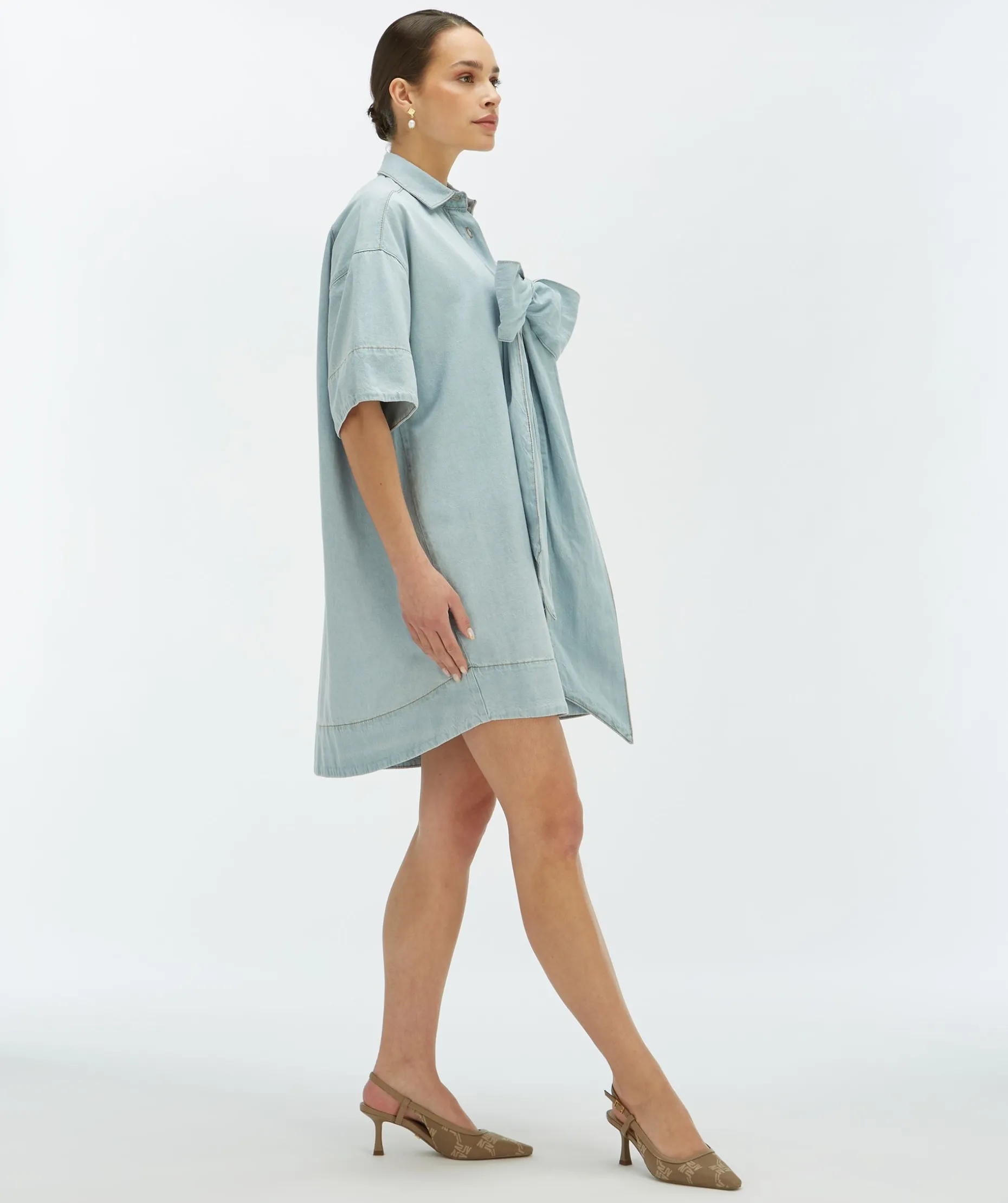SIMI oversized blousejurk - blue denim