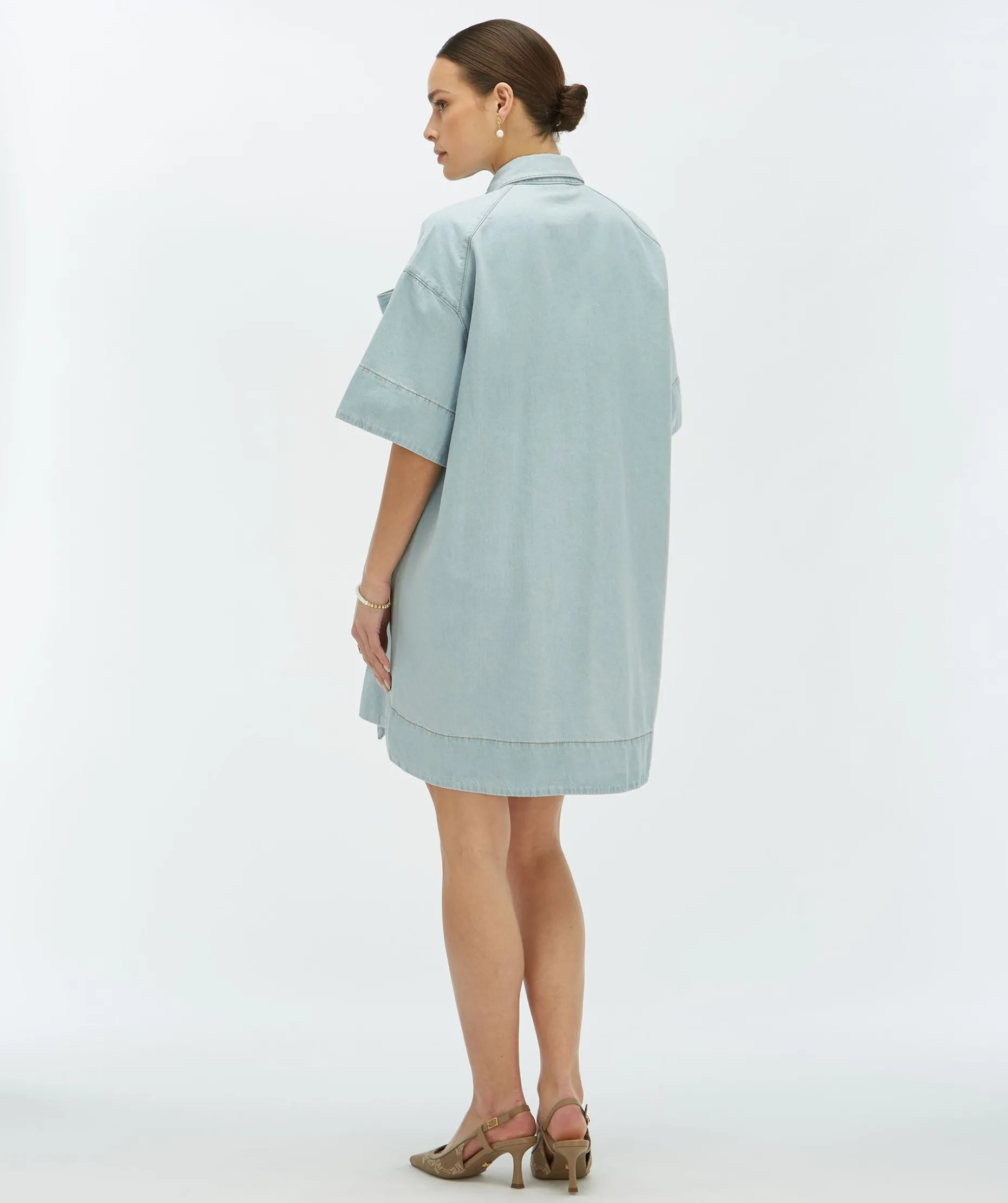 SIMI oversized blousejurk - blue denim