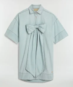 SIMI oversized blousejurk - blue denim
