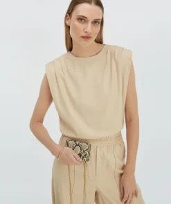 SUKI regular fit top - light sand
