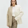 SUUS oversized two-tone herenblazer - light mink ecru