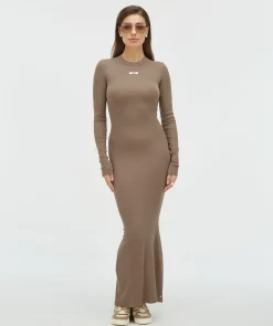 TALIA super skinny fit jurk - mink