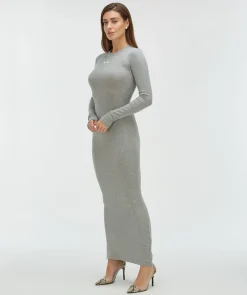 TALIA super skinny fit jurk - grey melange
