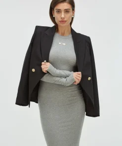 TALIA super skinny fit jurk - grey melange