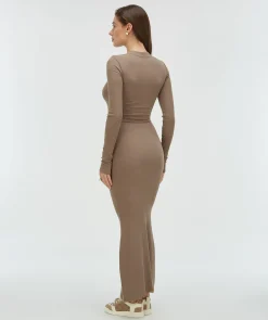 TALIA super skinny fit jurk - mink