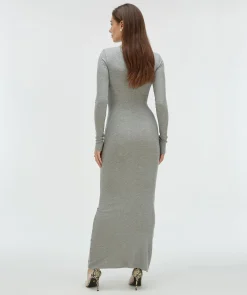 TALIA super skinny fit jurk - grey melange