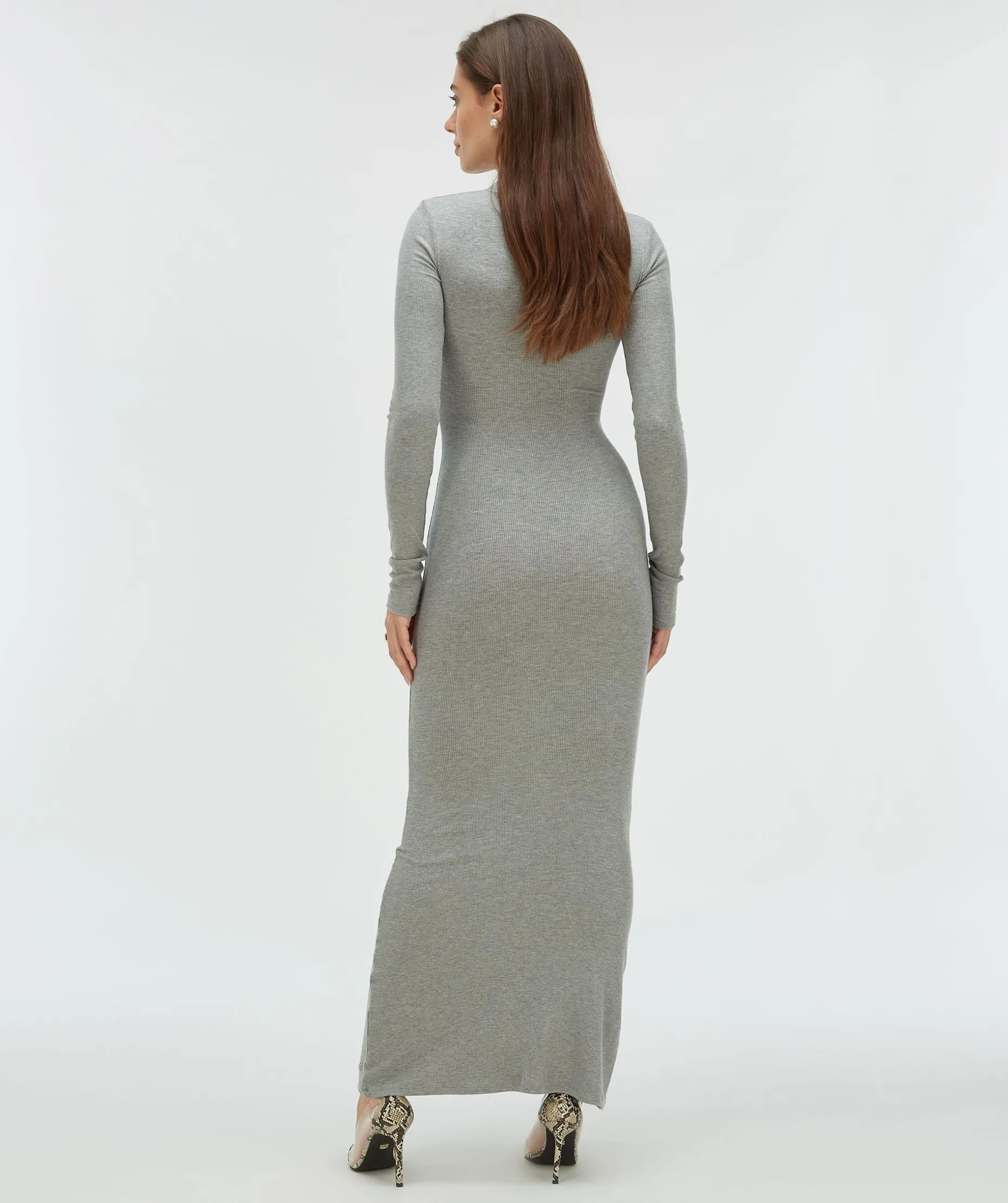 TALIA super skinny fit jurk - grey melange