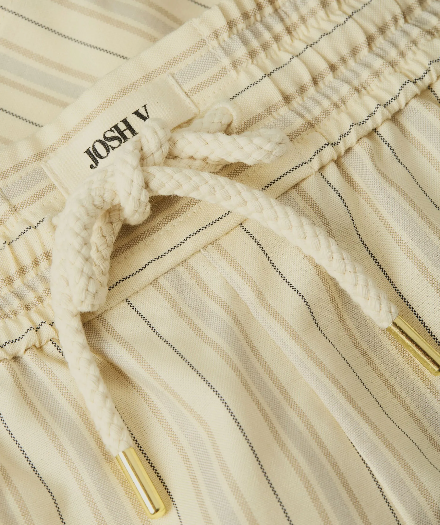 TATUM regular fit shorts met strepen - light ecru