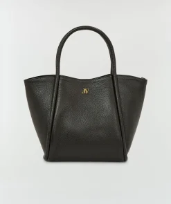 TELMA tas van leer - black