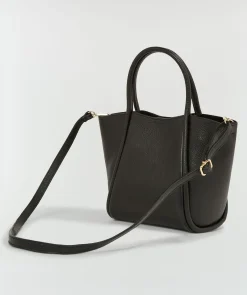 TELMA tas van leer - black
