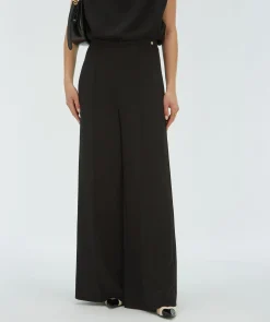 VIVA high waisted wide leg pantalon - black