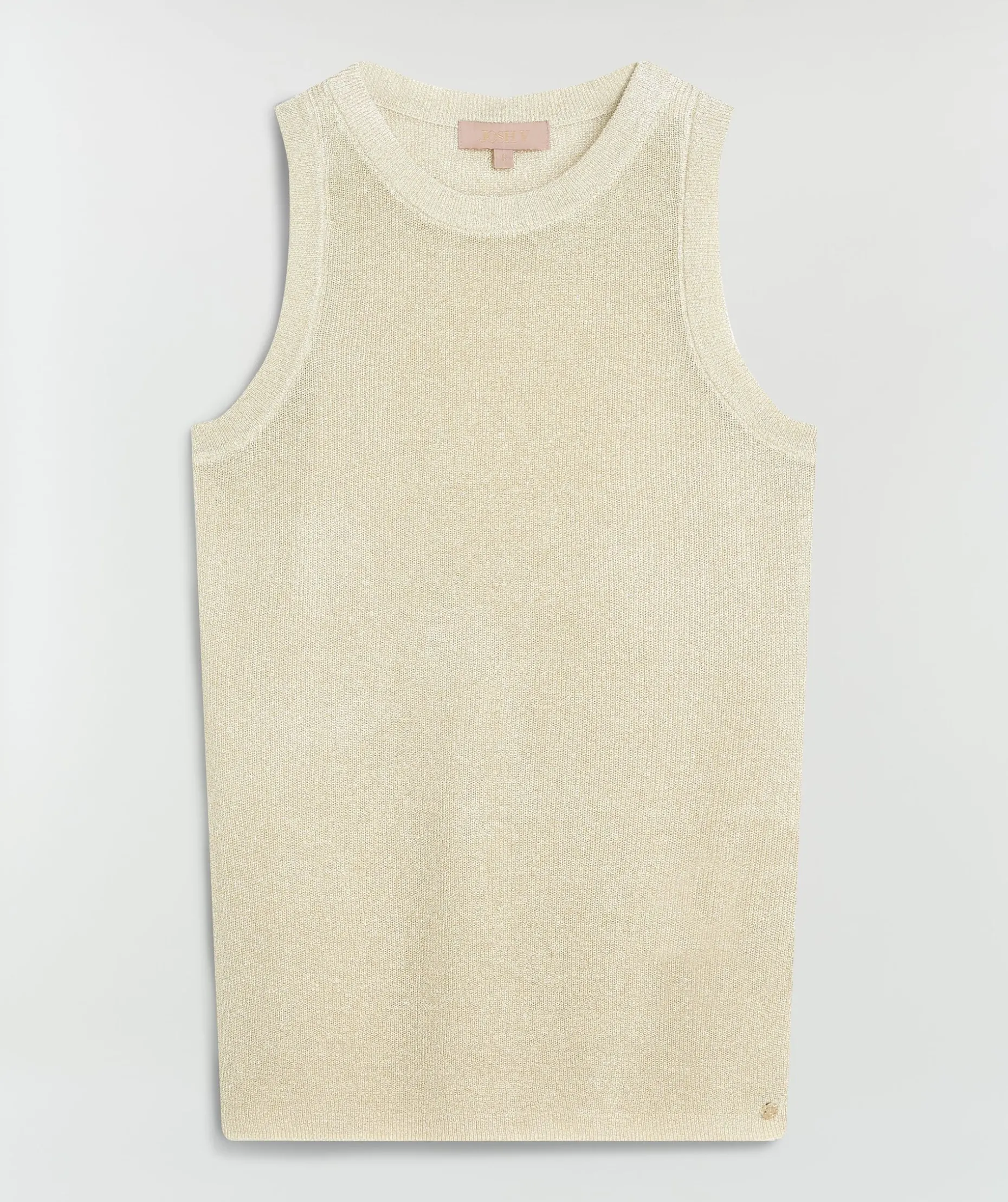 YESIME slim fit top met glitter - light gold